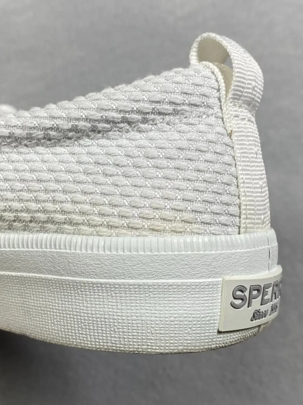 Sperry Crest Vibe Textured White Memory Foam Comfort Sneakers Womens Size 7